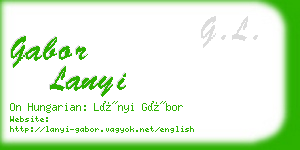 gabor lanyi business card